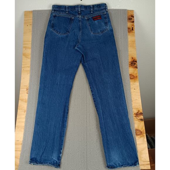 Wrangler 20X Style 22 Jeans Men's 35X37 Dark Washed Distressed Original Fit Tall - Picture 8 of 13
